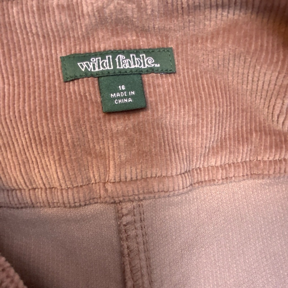 Wild Fable Corduroy Mini Skirt Size 16 Full Zip Front Utility GORP Y2K 80s 90s - Picture 13 of 16